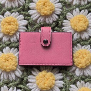 Coach Accordion Pink Colorblock Card Case